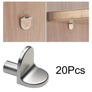 20pcs 5mm L - Shaped Shelf Studs: Fix Wooden/Glass Boards in Cabinets, Ideal Furniture Bracket