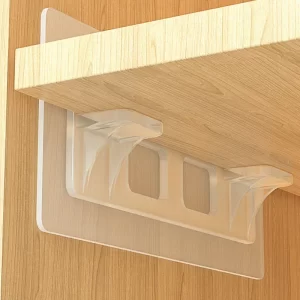 6/12pcs Wardrobe Divider Brackets Sticky Kitchen Cabinet Divider Brackets Anti-Side Slip Layer Brackets