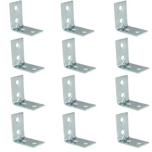 12pcs L-Shaped Corner Brackets Metal Corner Braces Drawer Shelf Wall Bracket Fixing Right Angle Corners Brace Furniture Hardware