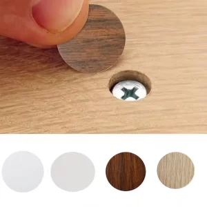 54Pcs/Set Wooden Furniture Self Adhesive Screw Cap Hole Stickers Wood Craft Desk Cabinet Drawer Art Sticker Ornament